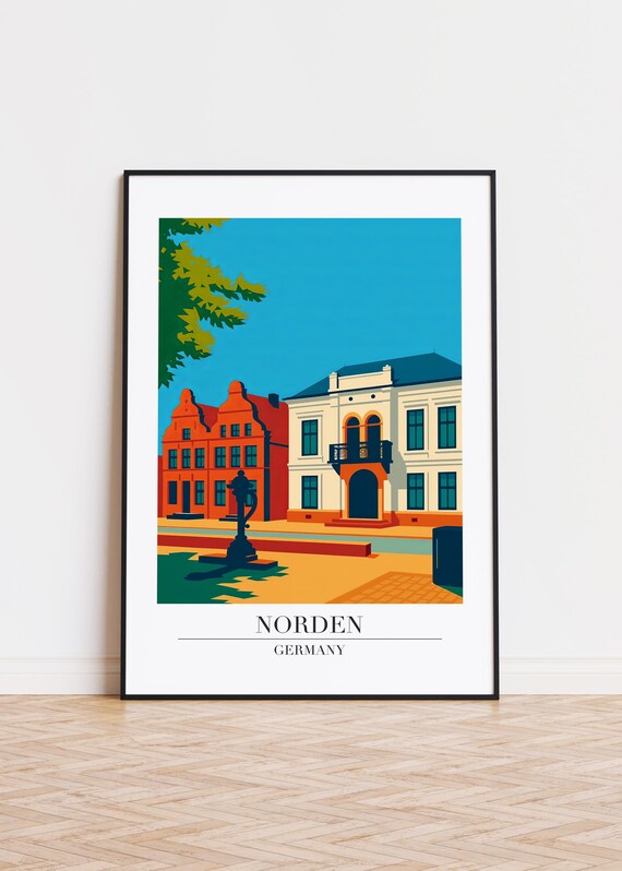 Norden Illustration Art Print Germany Poster