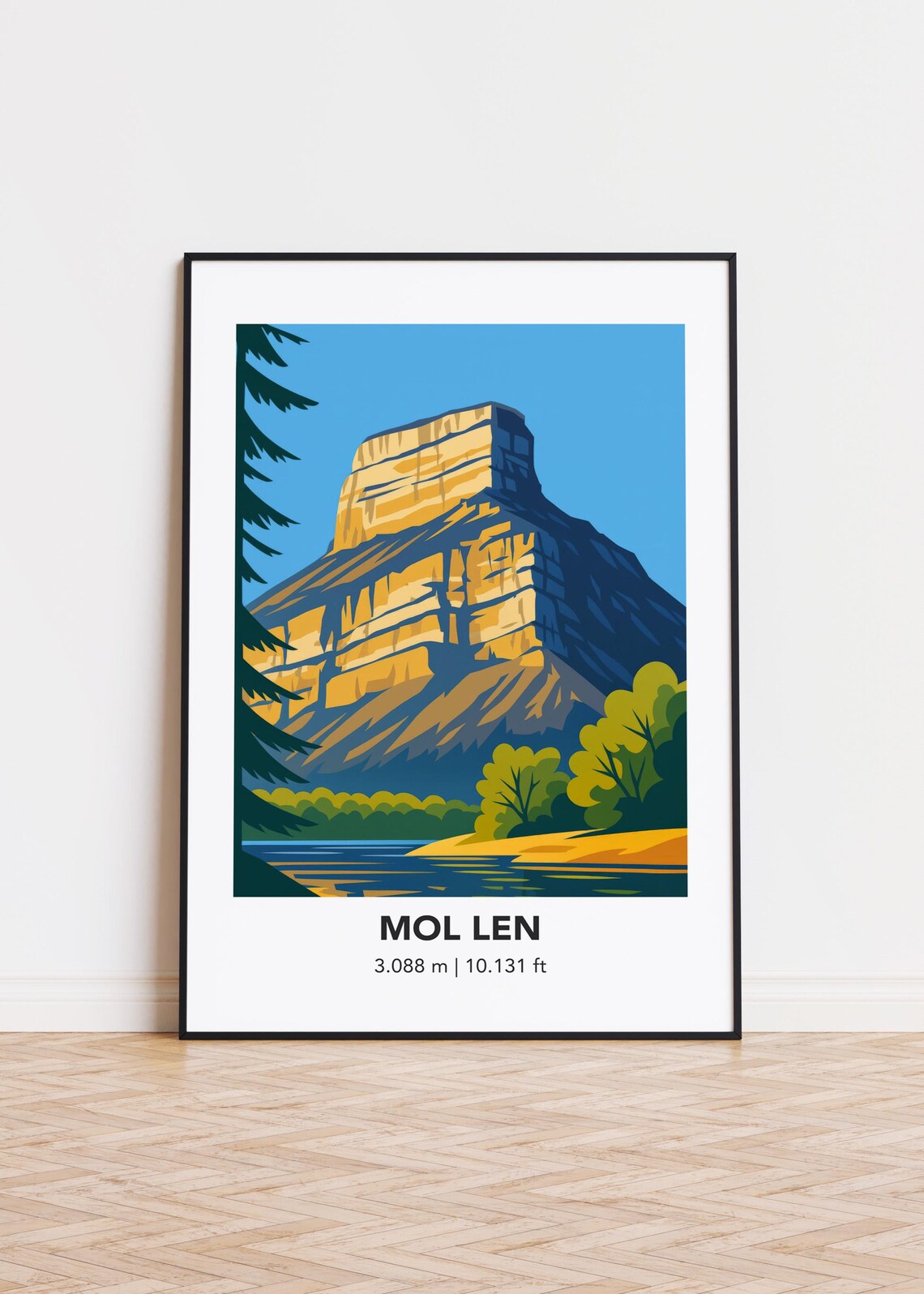 Mol Len Mountain Art Print, Scandinavian Decor
