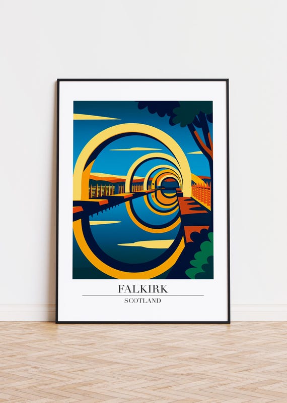 Falkirk Scotland Poster Modern City Art Print