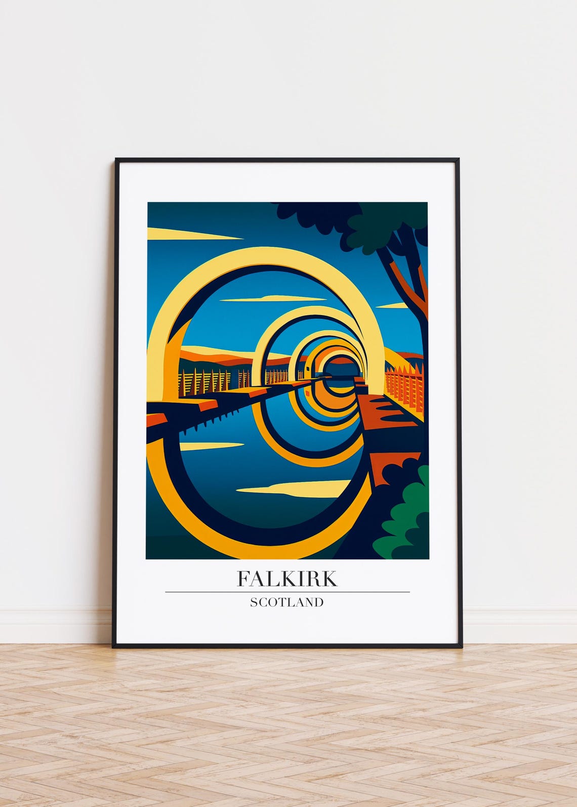 Falkirk Scotland Poster Modern City Art Print