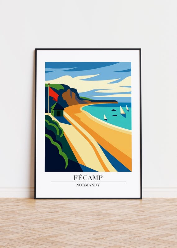 Fcamp France Poster Skyline Illustration Travel Art Print