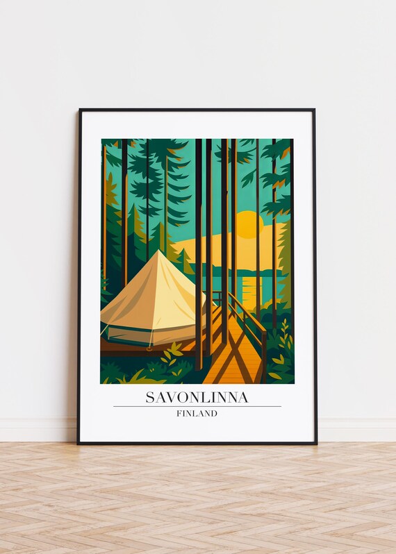 Savonlinna Finland Poster City Illustration Art Print