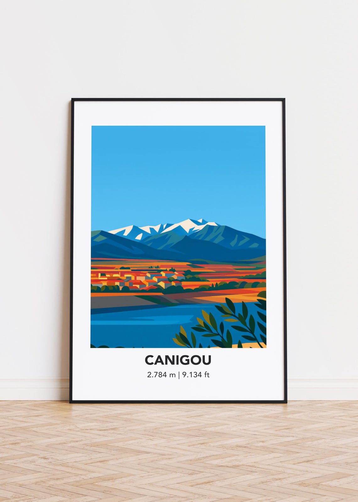 Canigou Mountain Print Modern Minimalist Art Poster