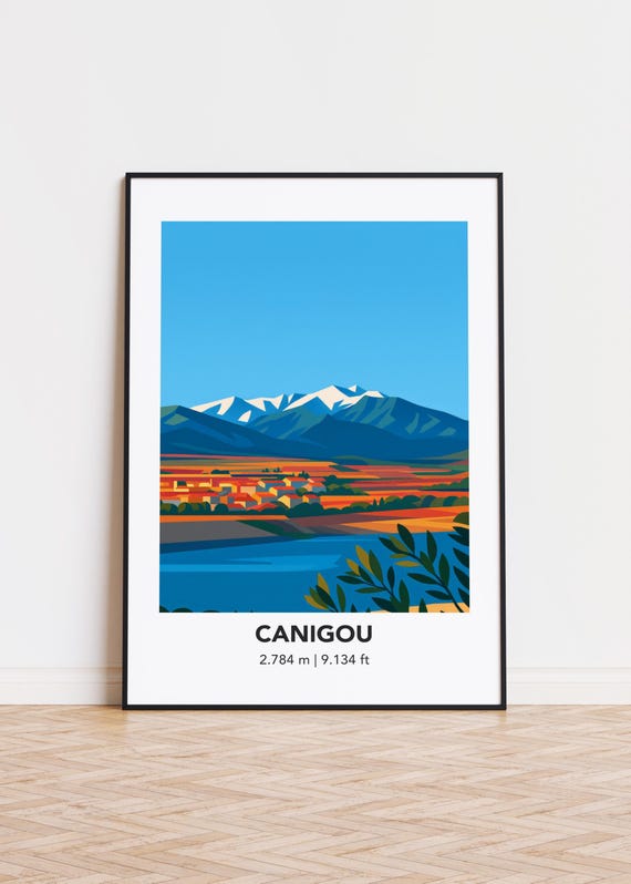 Canigou Mountain Print Modern Minimalist Art Poster