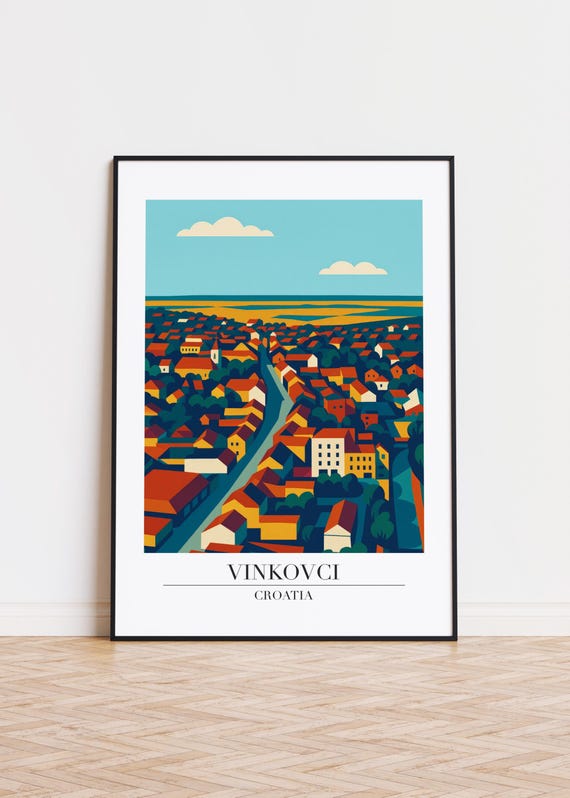 Vinkovci Croatia Poster City Skyline Art Print
