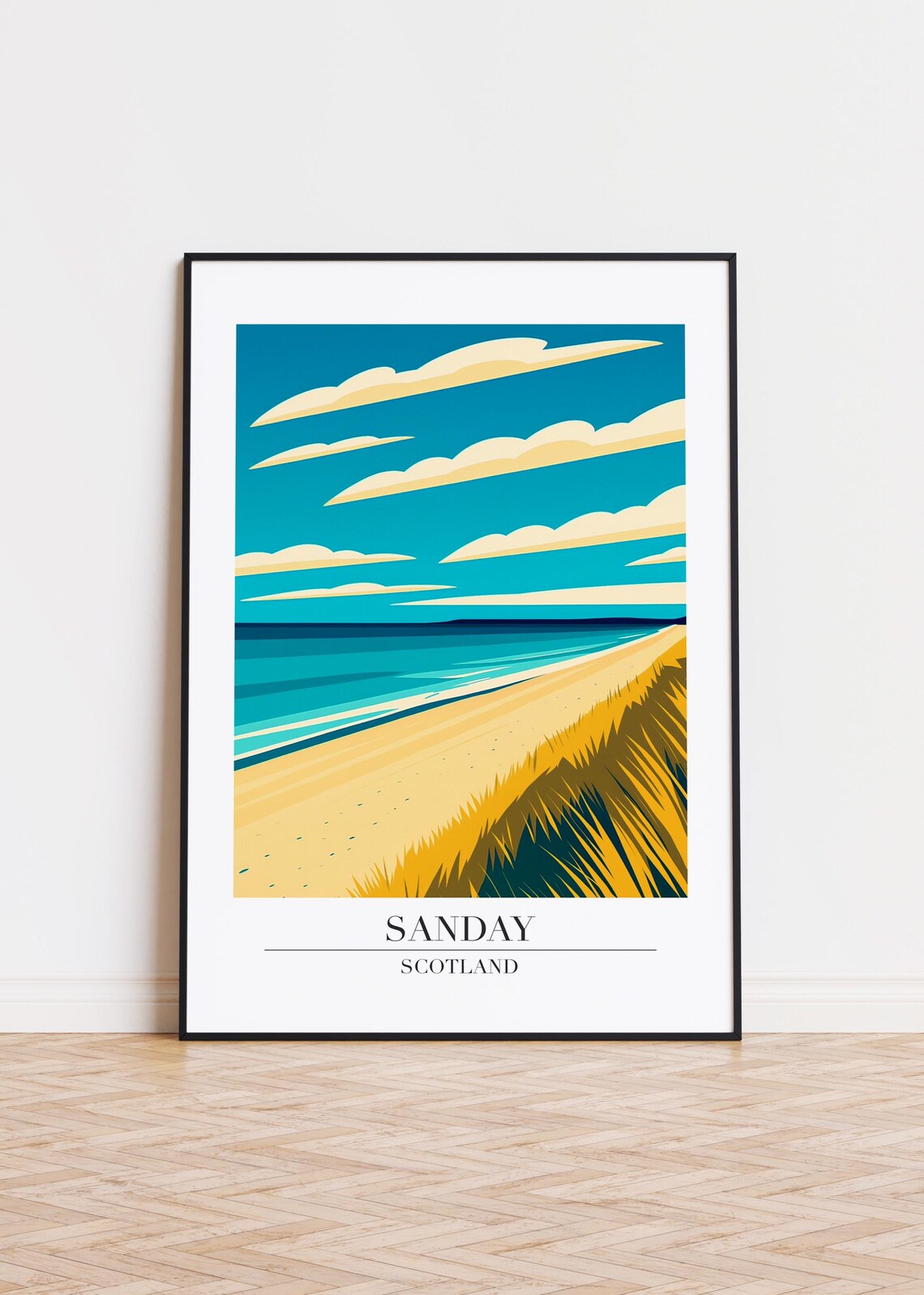 Sanday Scotland Modern Illustration Poster Print