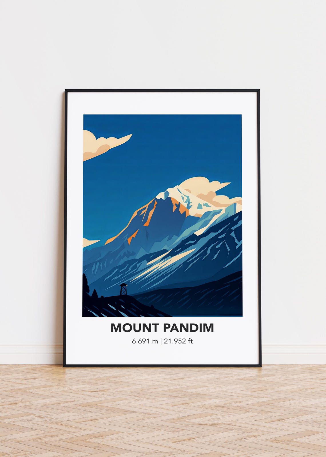 Mount Pandim 6.691 m Peak Fire Tower Sunset Ridge Mountain Poster