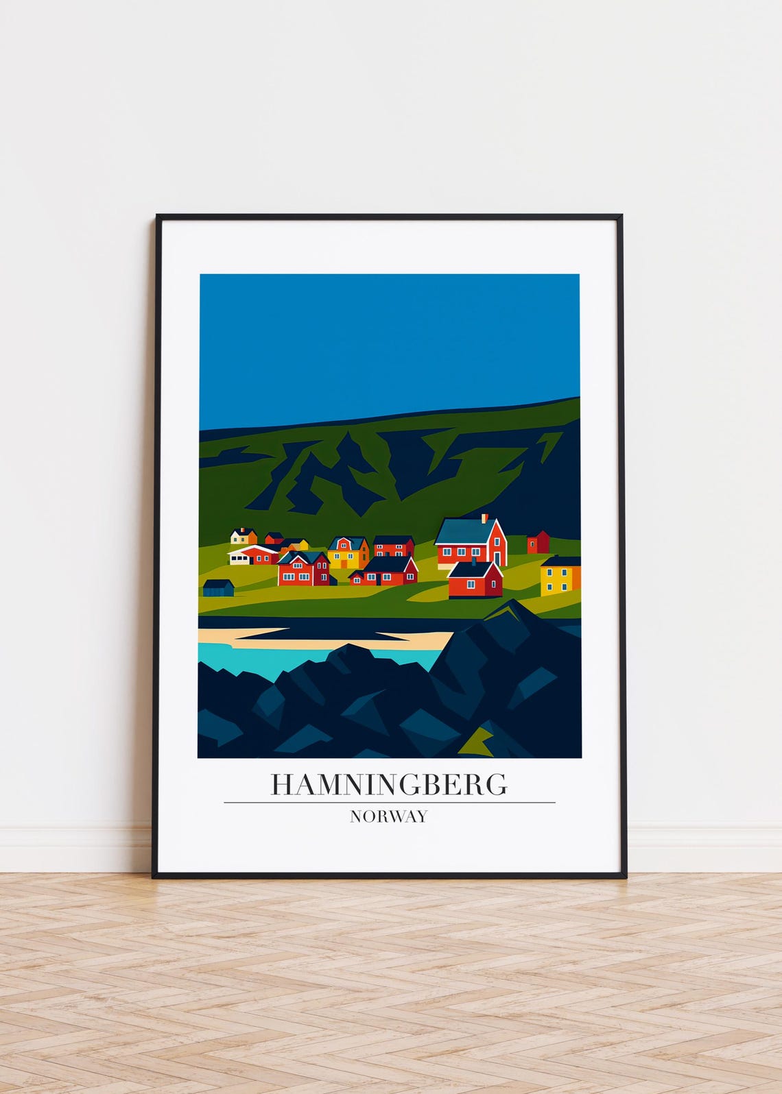 Hamningberg Norway Colorful Fishing Village On The Coast Poster