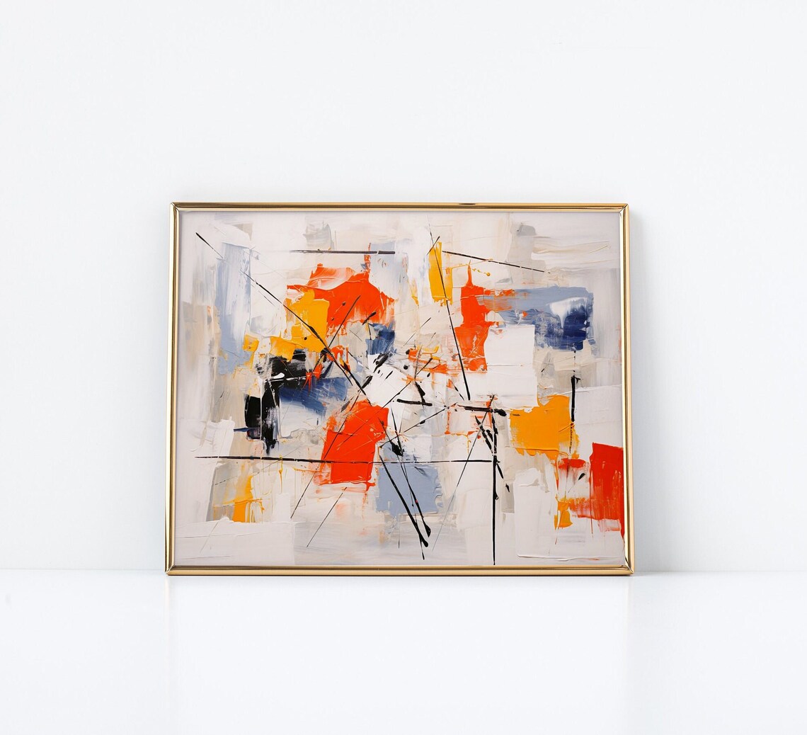 Abstract In White Square Frame, Riopelle Style - Image 2