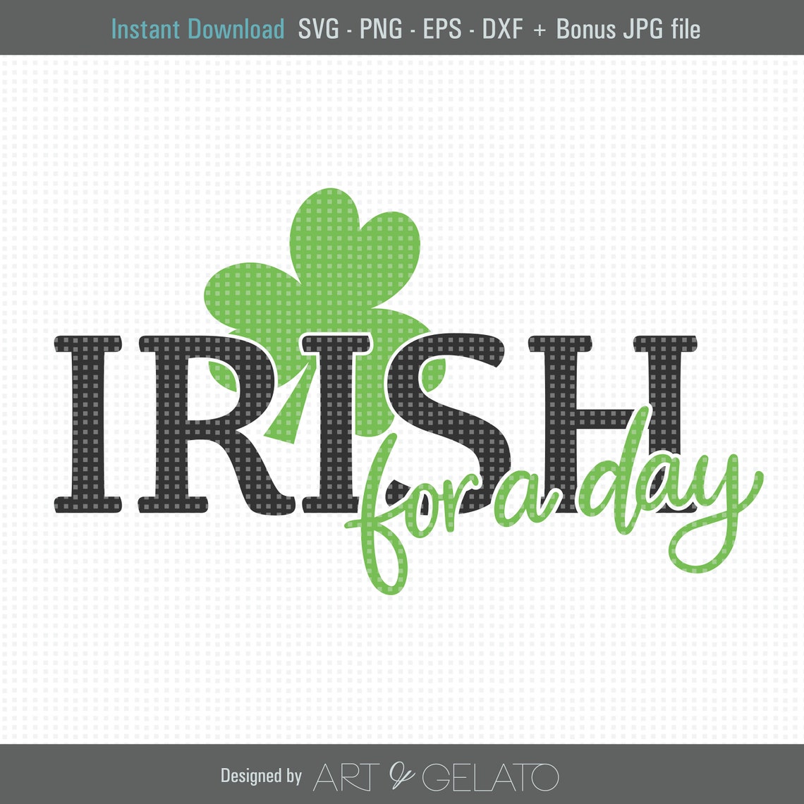 Irish For A Day Shamrock St Patricks Day Green Clover Poster