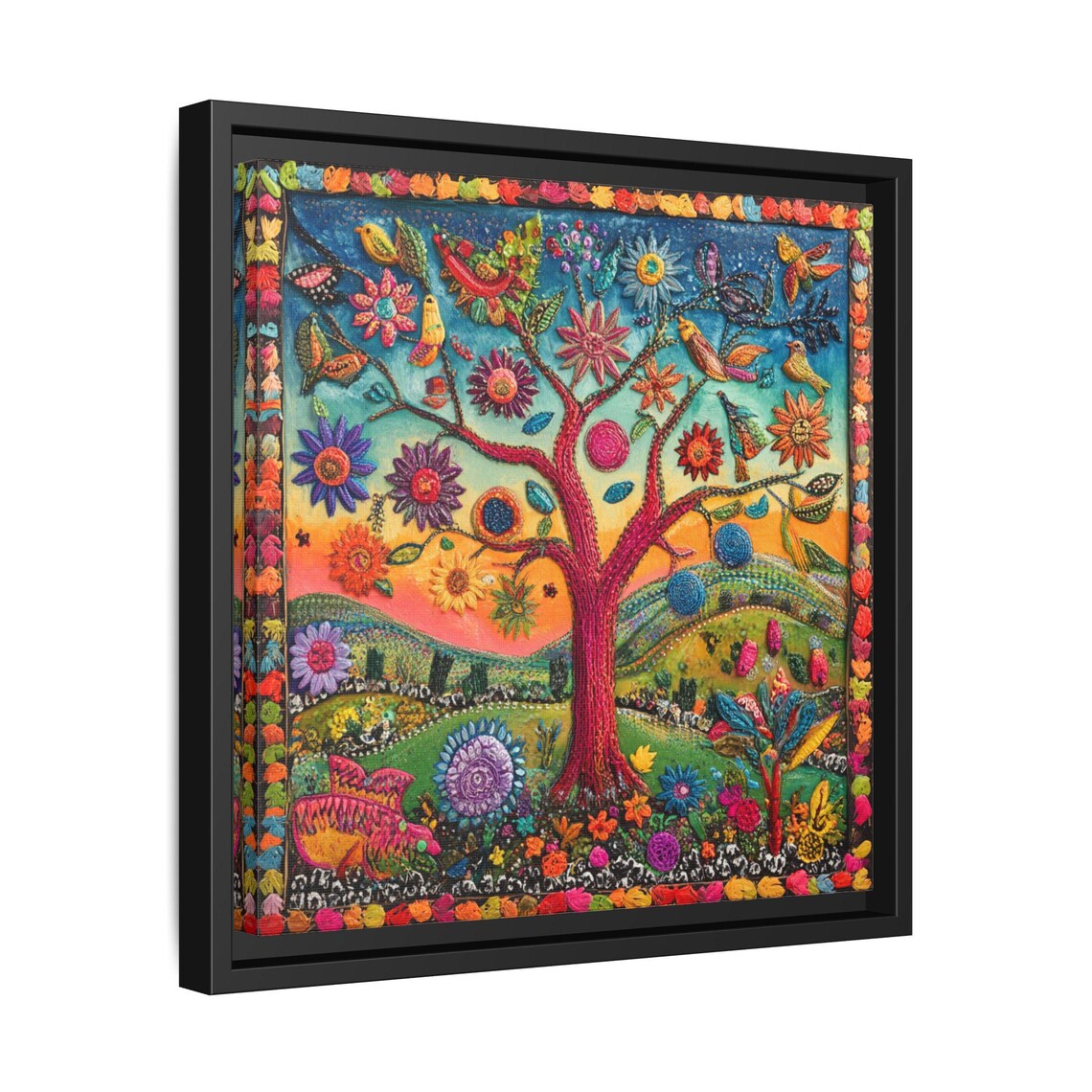 Mexican Folk Art Tree And Botanical Image - Image 2