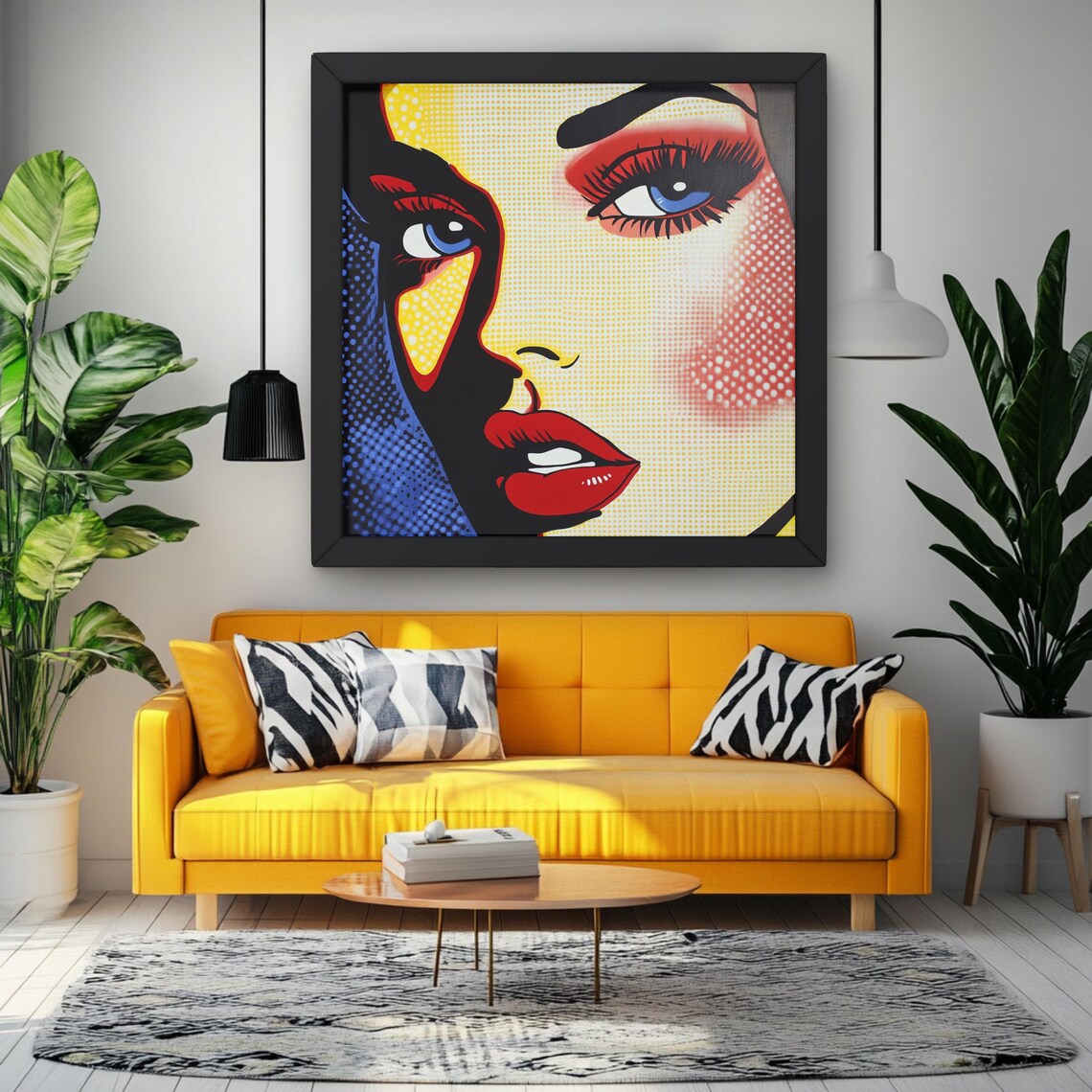 Lichtenstein Inspired Pop Art, Modern Art Poster