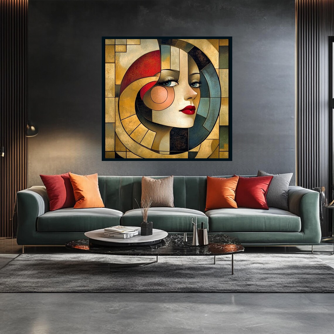 Art Deco Stylish Living Room Decor Gift For Her