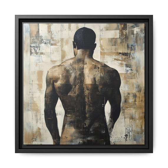 Masculine Abstract Nude Male, Stylish Gift