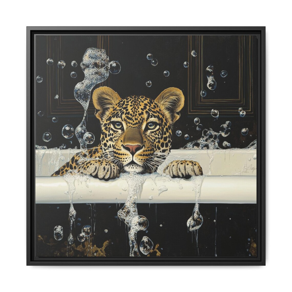 Leopard In Bubble Bath, Bathroom Decor Gift - Image 5