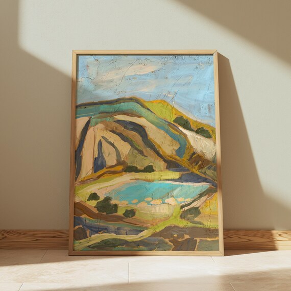 Minimalist Desert Mountain Art Print