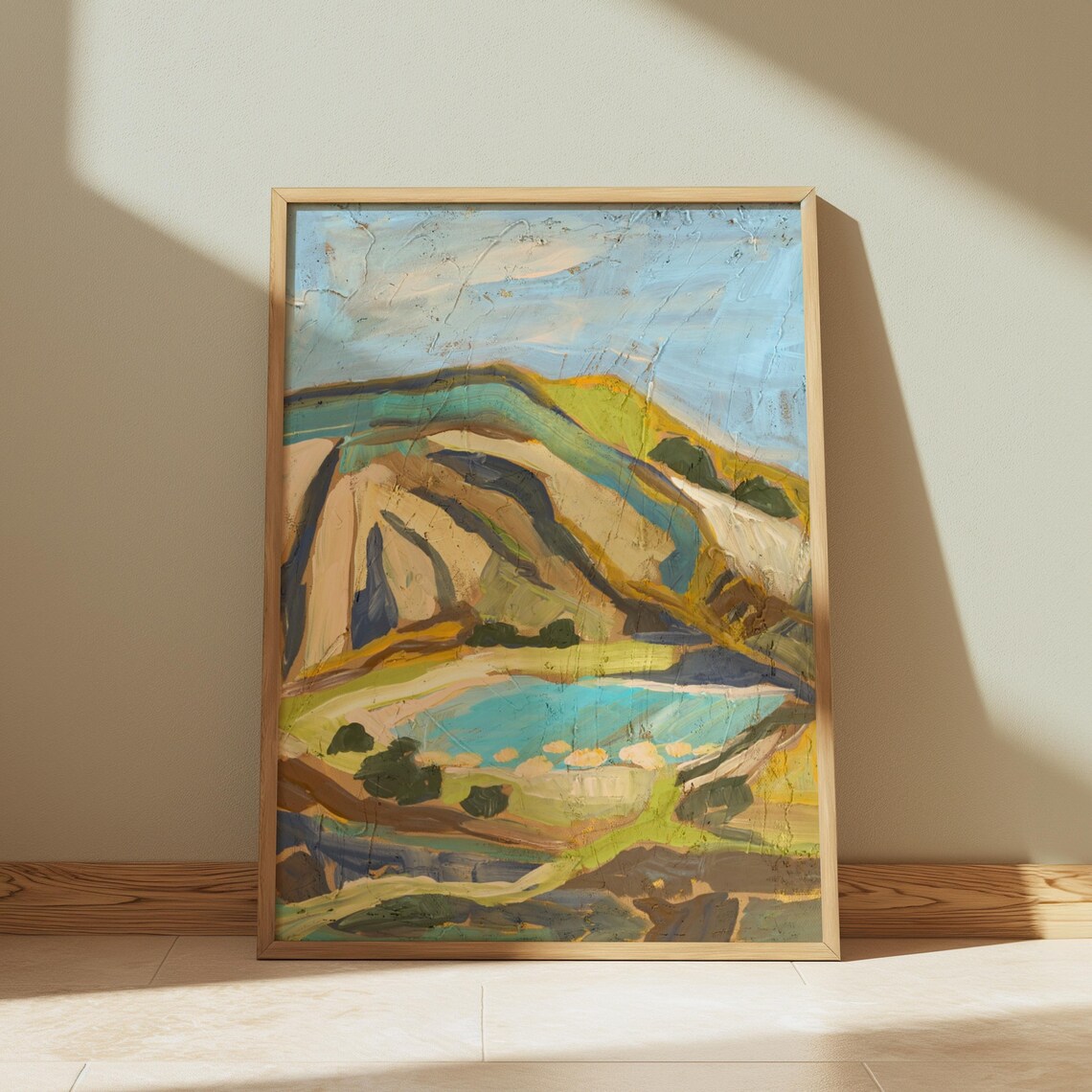 Minimalist Desert Mountain Art Print
