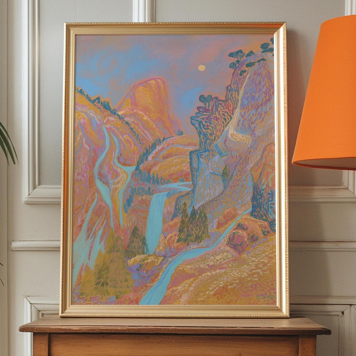 Yosemite Vintage Mid-Century Modern Travel Poster