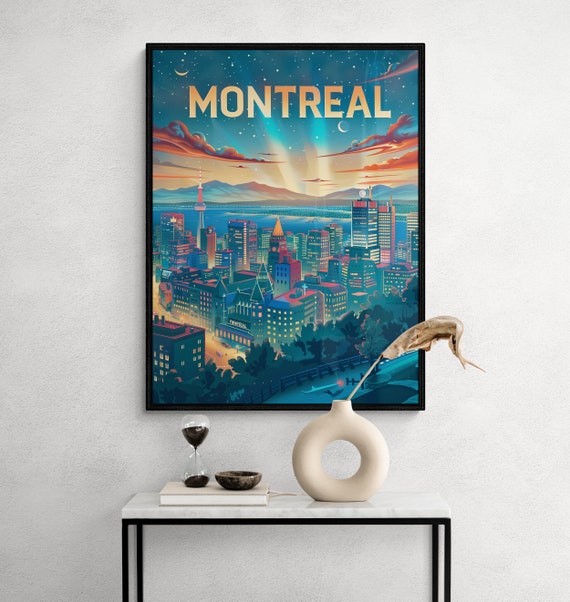 Montreal Vintage Travel Poster Classic Wall Art Ideal Decoration Unique Gift Idea