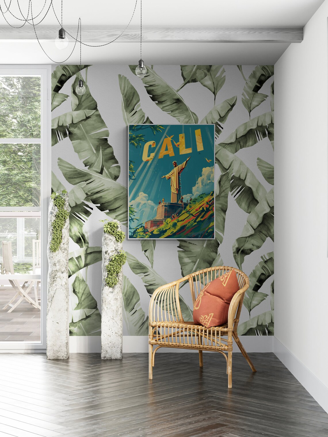Cali Christ Statue Hilltop Colombia Andean Vista City Poster Art - Image 5