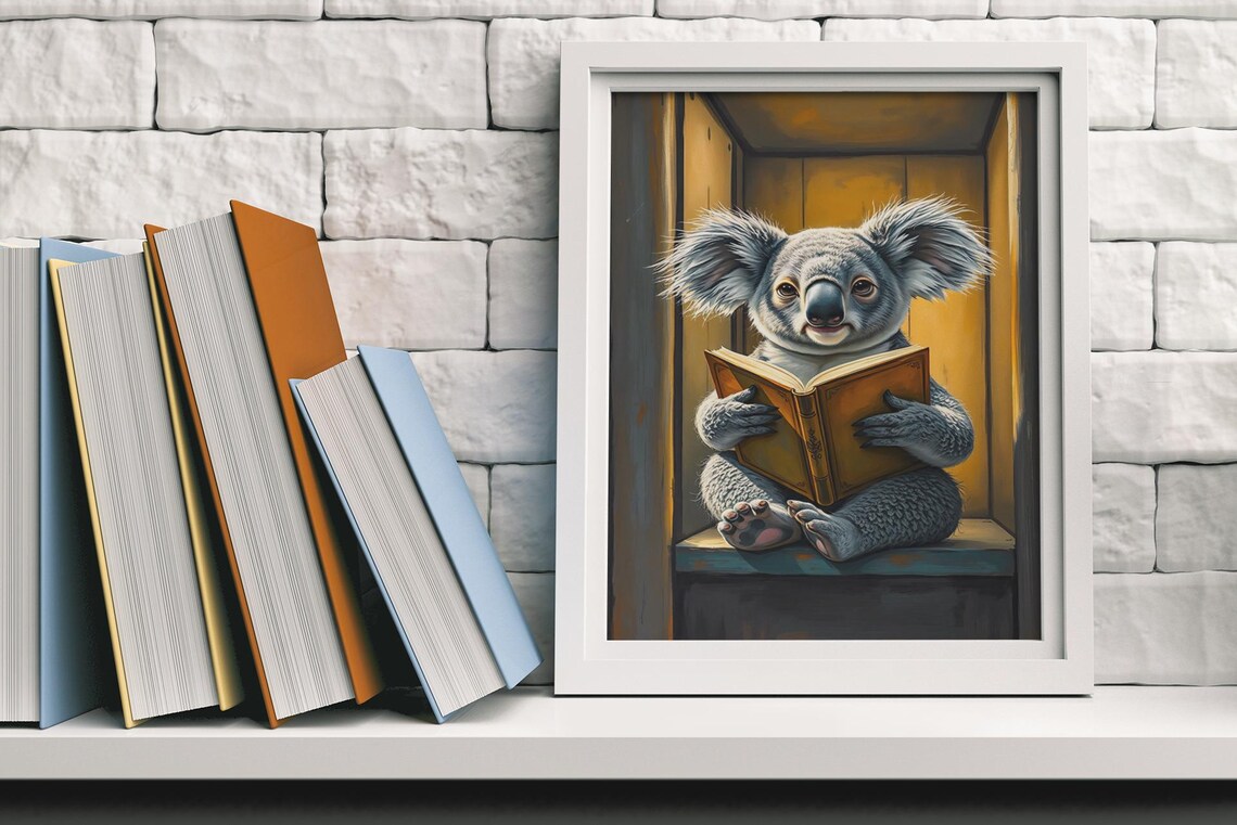 Koala Bear Bathroom Wall Decoration, Animal Illustration - Image 6