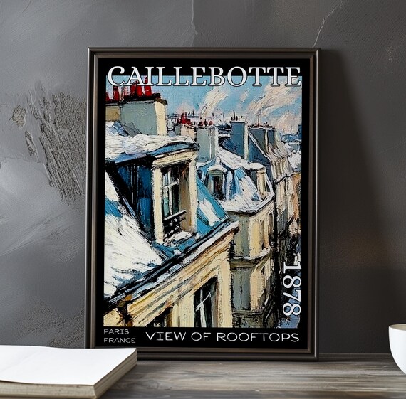 Gustave Caillebotte View of Rooftops 1878 Winter Chimneys Poster