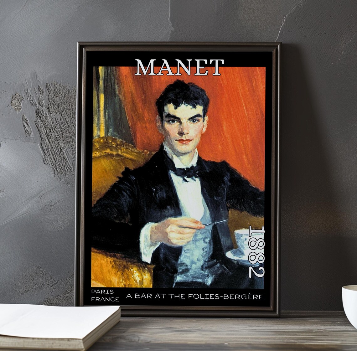 Manet Young Gentleman with Teacup Portrait 1882 Paris France Poster