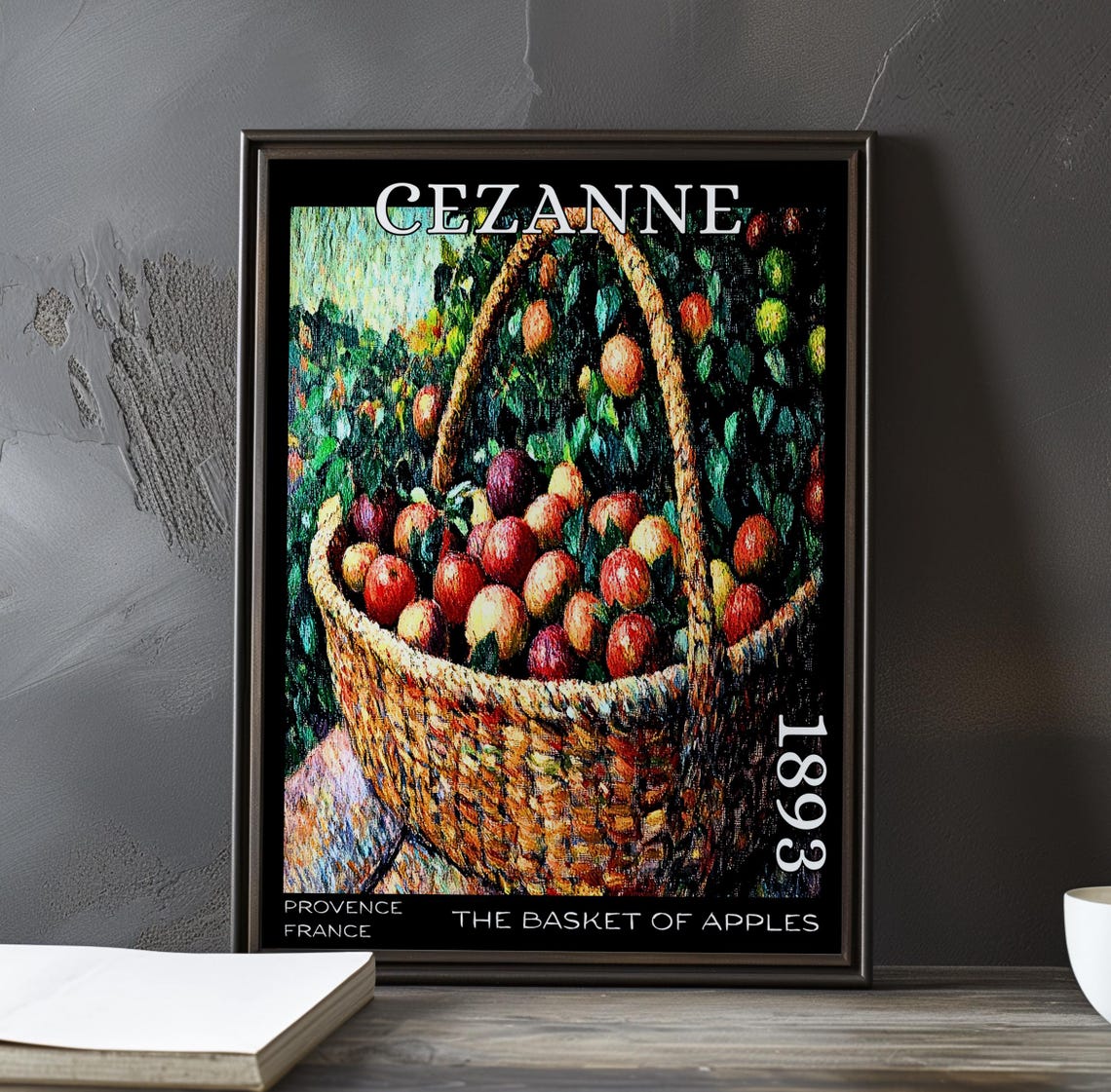 Cezanne The Basket Of Apples Basket Among Orchard Branches Poster