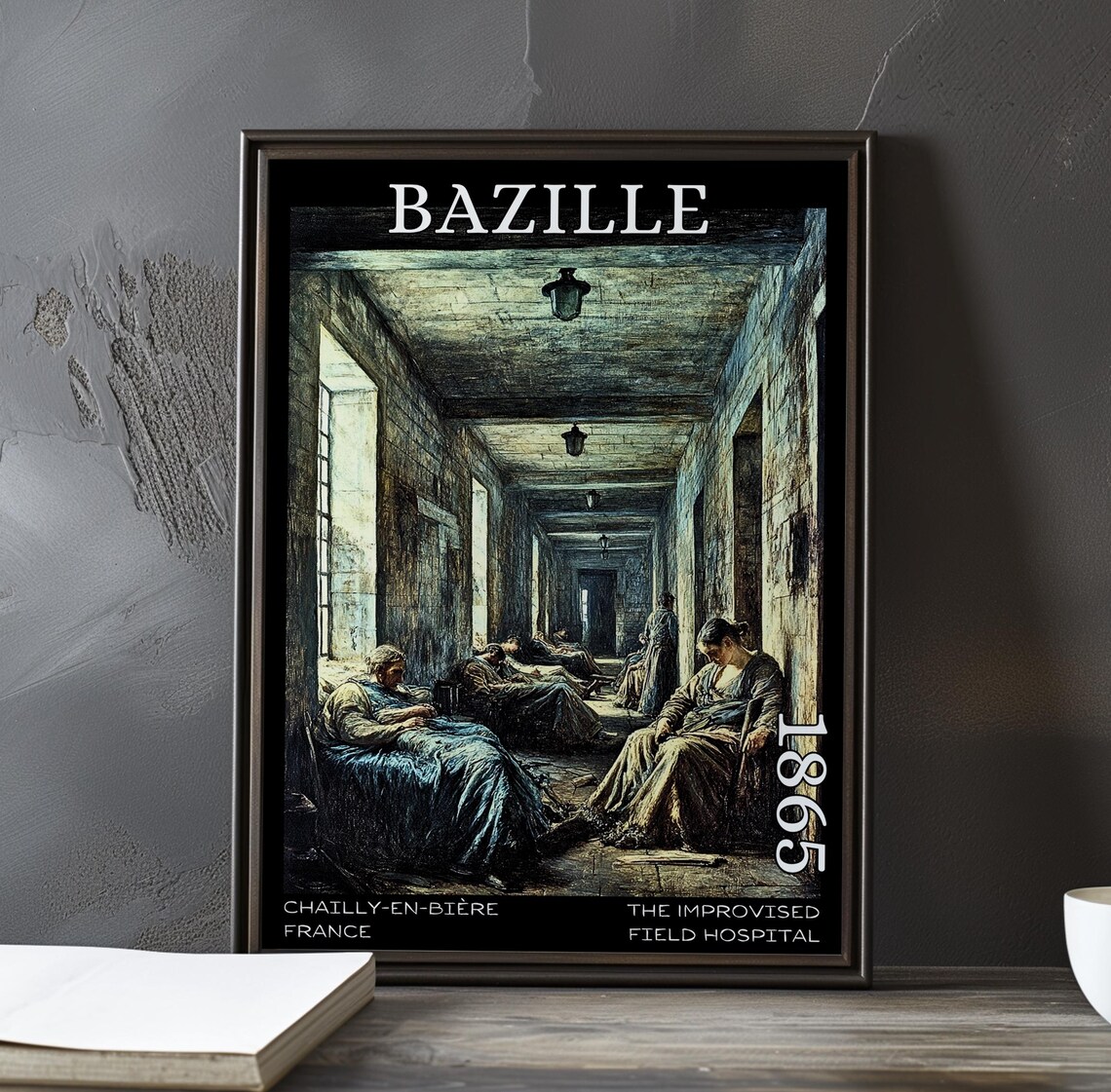 Bazille Field Hospital 1865 Long Corridor Ward Artwork Poster