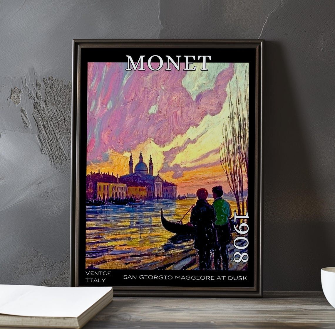 Claude Monet San Giorgio Maggiore 1908 Distant View Water Poster