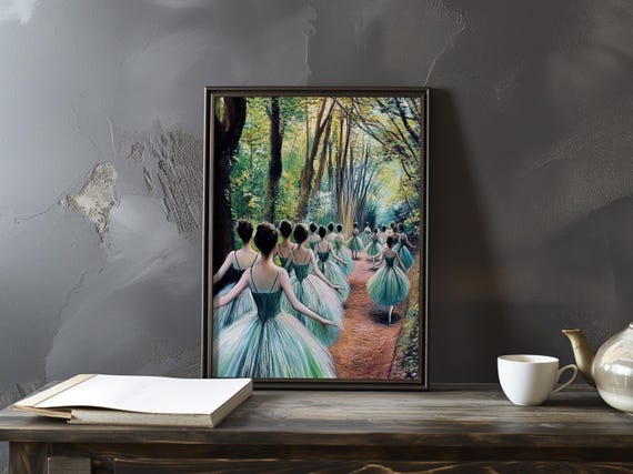 Edgar Degas Inspired Art Poster Ballet Dancer Print Impressionism Artwork Dance Impressionist Painting Movement