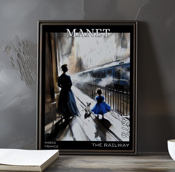 The Railway 1873 Douard Manet Print Poster French Impressionist Scene Urban Realism Modern Life Portrait Artwork Post Impressionism
