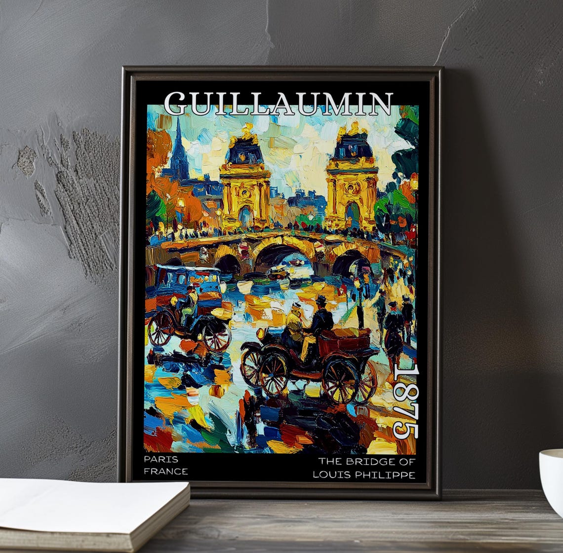 Bridge Of Louis Philippe 1875 Guillaumin Daylight Carriages Poster