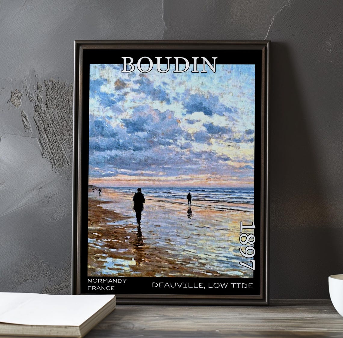 Eugene Boudin Deauville Low Tide Sunset Reflections 1897 Poster