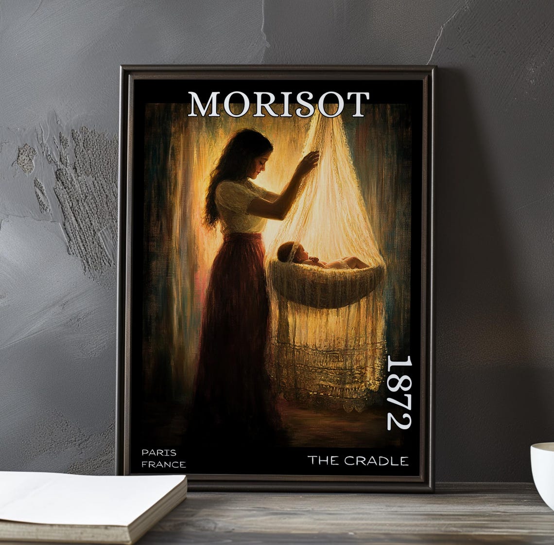 Berthe Morisot Mother Veiling the Hanging Cradle 1872 Poster