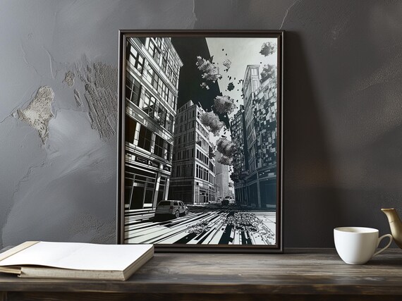 A Bold Blackandwhite Print Eugene Boudin Inspired Impressionist Art Poster Seaside Sea Coastal Impressionism Decor