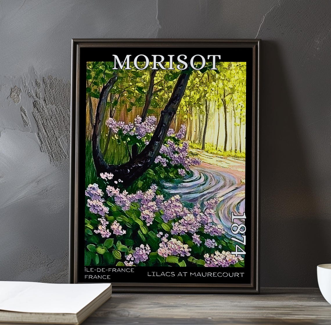 Morisot Lilacs at Maurecourt 1874 Lilacs Under Arching Trees Poster