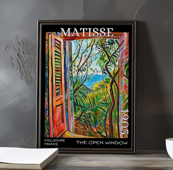 Henri Matisse The Open Window Orange Door Verdant Garden Poster