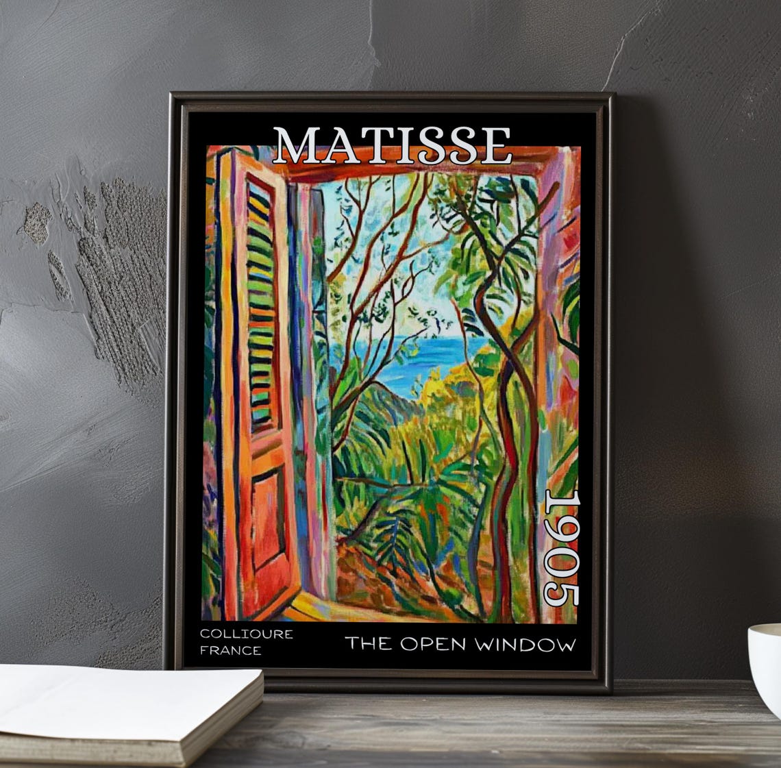 Henri Matisse The Open Window Orange Door Verdant Garden Poster