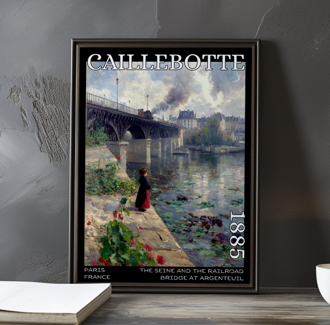 Gustave Caillebotte Seine Railroad Bridge Argenteuil 1885 Poster