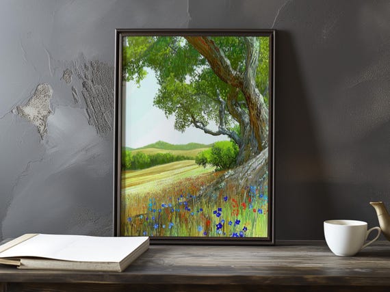 A Field Of Wildflowers Paul Cezanne Inspired Impressionist Art Print French Natural Landscape Poster Still Life Flowers