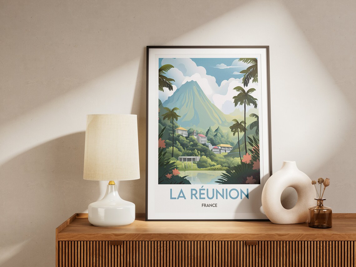 Reunion Island France, Piton De La Fournaise Travel Poster - Image 2