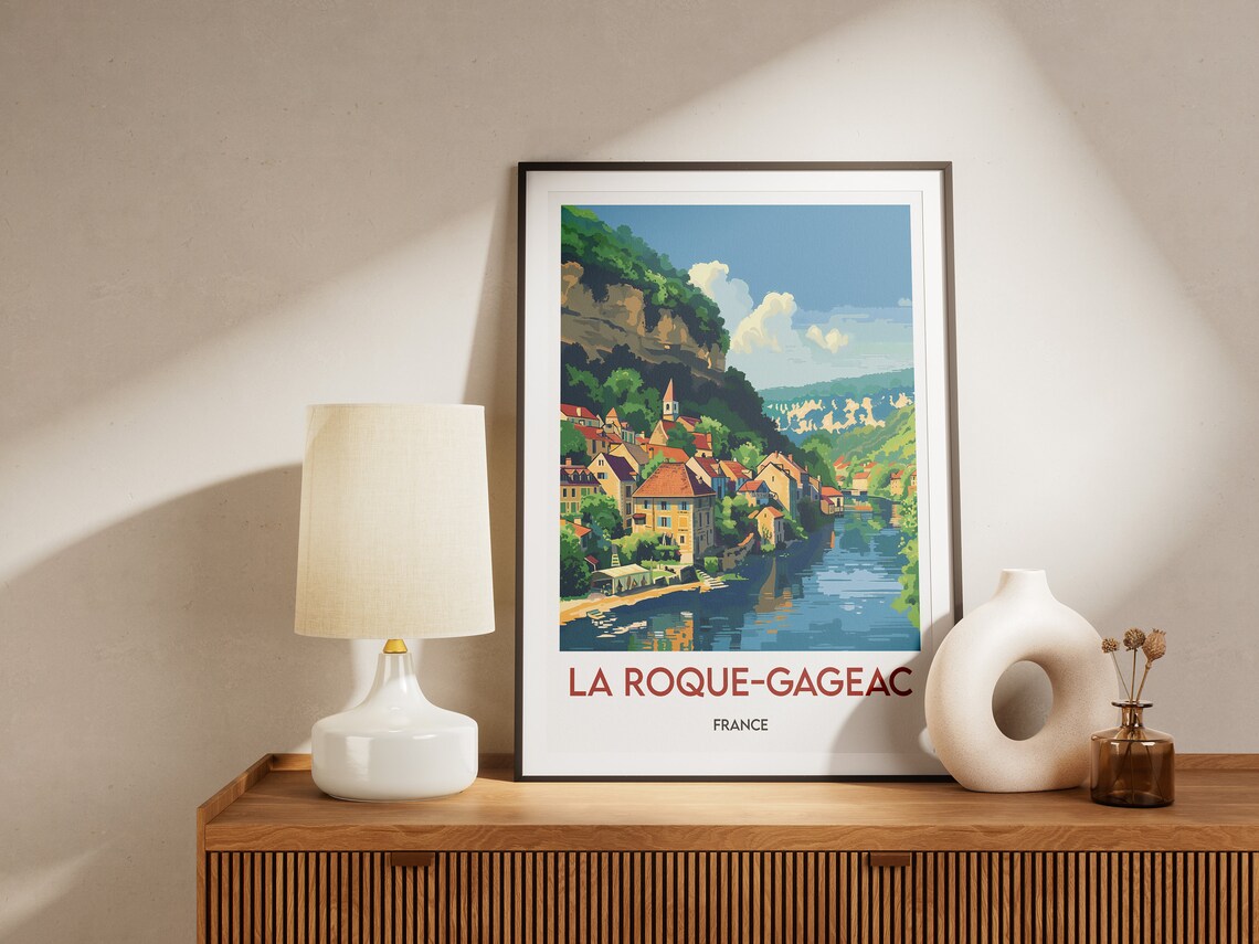 La Roque Gageac Travel Poster, Dordogne France - Image 2