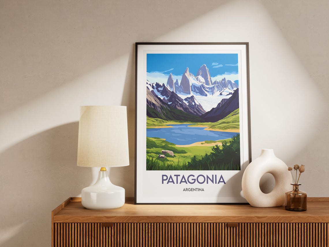 Poster Patagonia Chile Patagonia Print Illustration Art Poster - Image 2