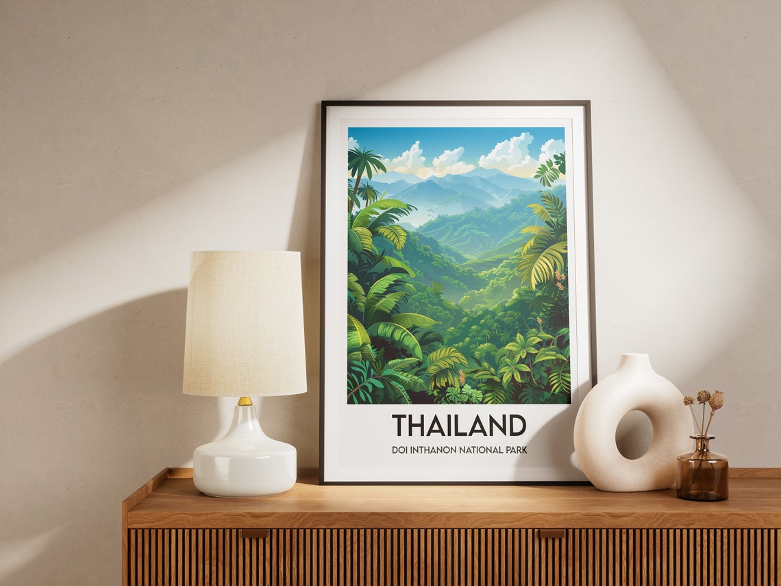 Thailand Doi Inthanon National Park Jungle Mountain View Poster - Image 2