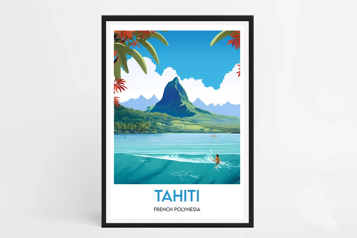 Tahiti Interior Decoration Travel Poster