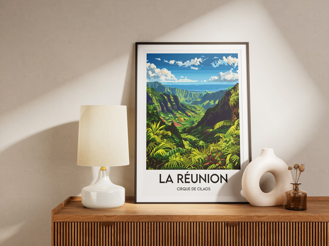 Cirque De Cilaos, Reunion Island Travel Poster - Image 2