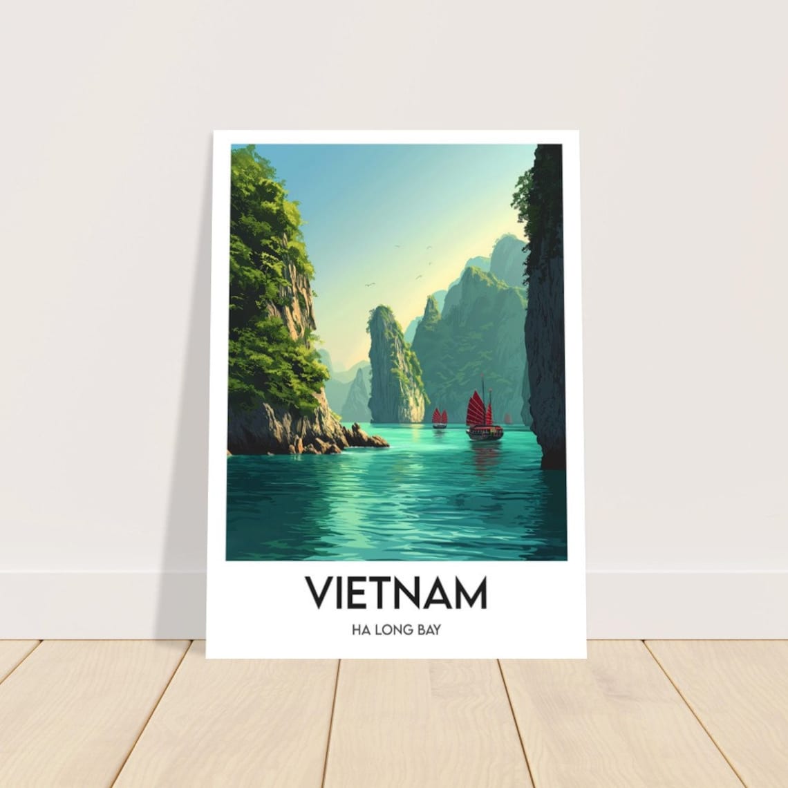 Vietnam Travel Poster, Ha Long Bay Interior Decoration - Image 2
