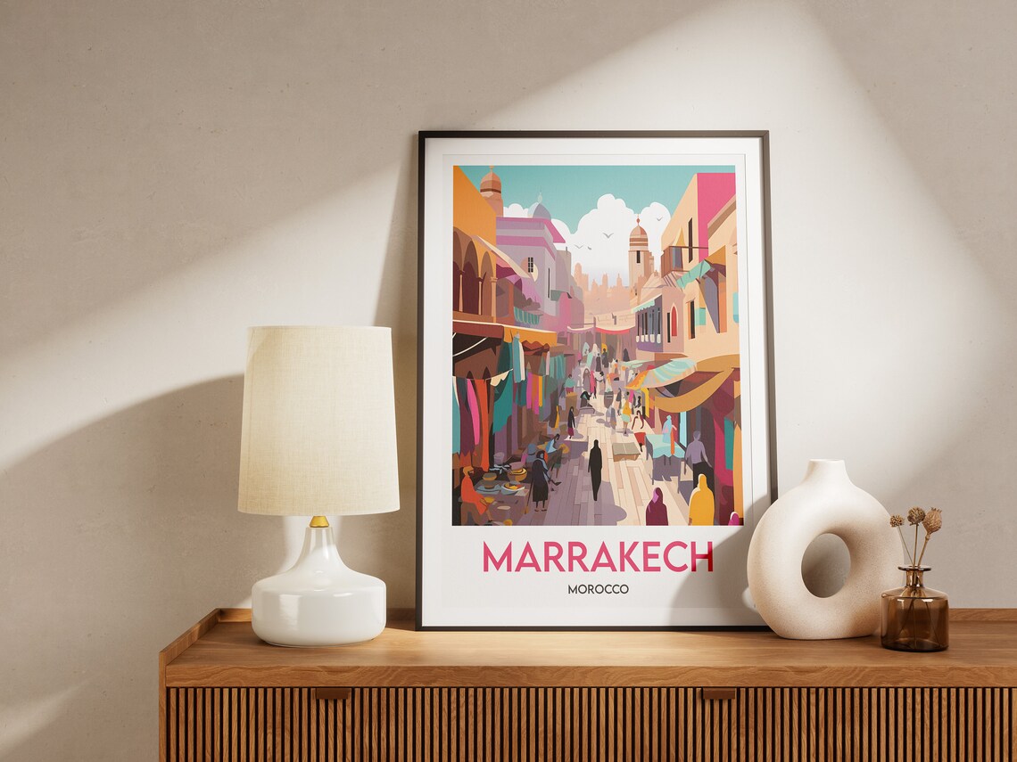 Marrakech Morocco Travel Poster, World Culture - Image 2