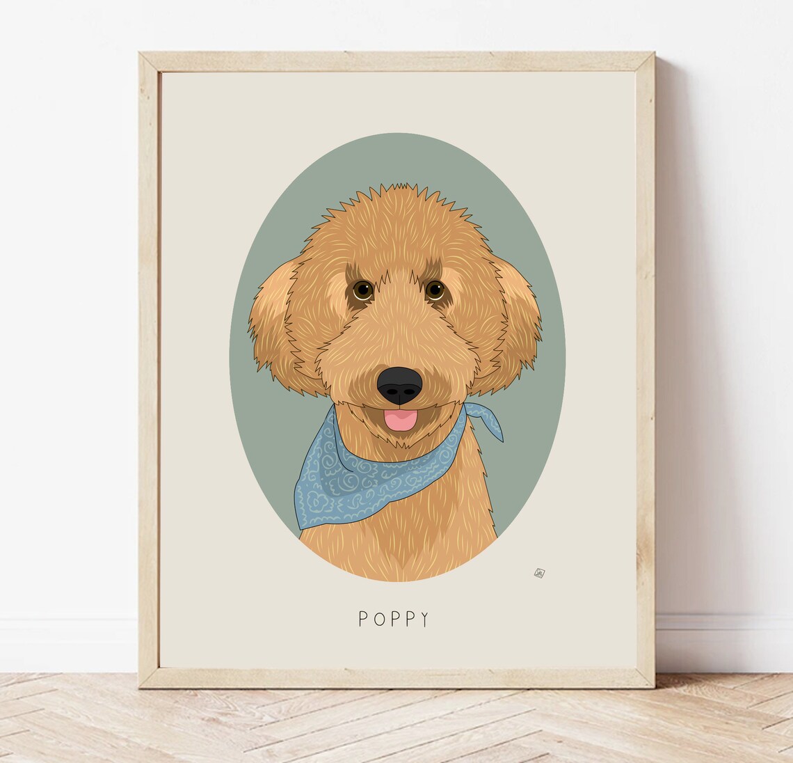 Toby Fawn French Bulldog Named Dog Portrait Custom Art Poster - Image 5